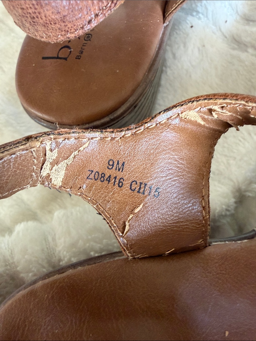 Women’s Brown Leather Strappy Slingback Heels Size 9 - Picture 7 of 7